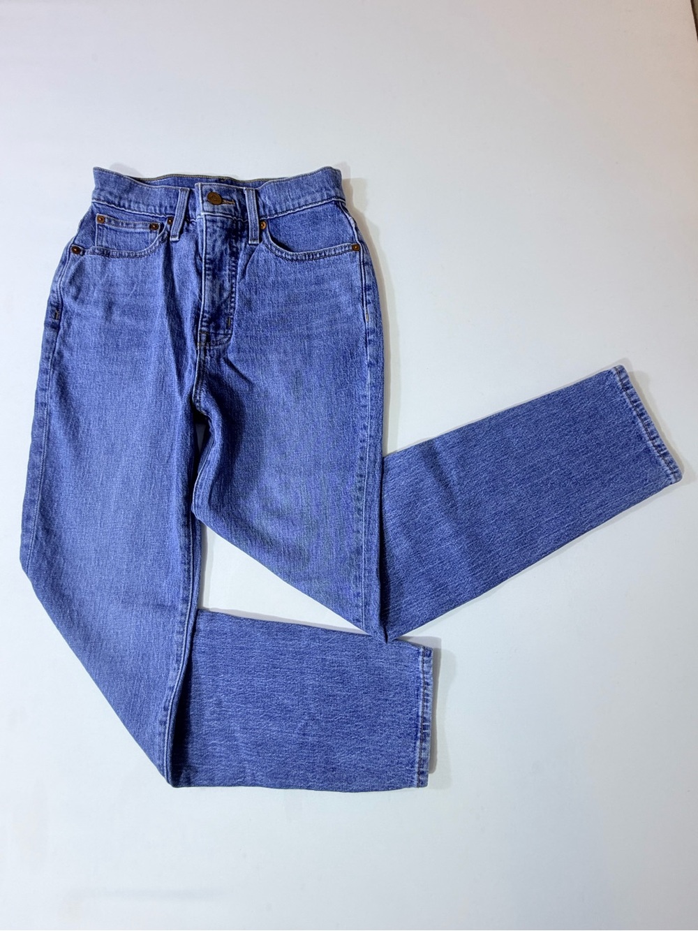 Madewell The Mom Jean High Rise Blue Denim Jeans Women’s Sz 25 Medium Wash